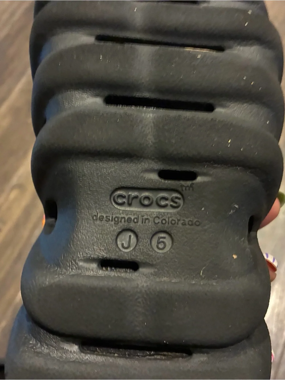 CROCS Kids Black Classic Clog with Heel Strap